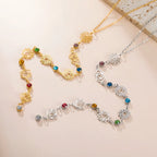 Collar Gargantilla con Colgante y Piedras de Circón 7 Chakras oro