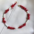 Collier Ras de Cou Pendentif Corail