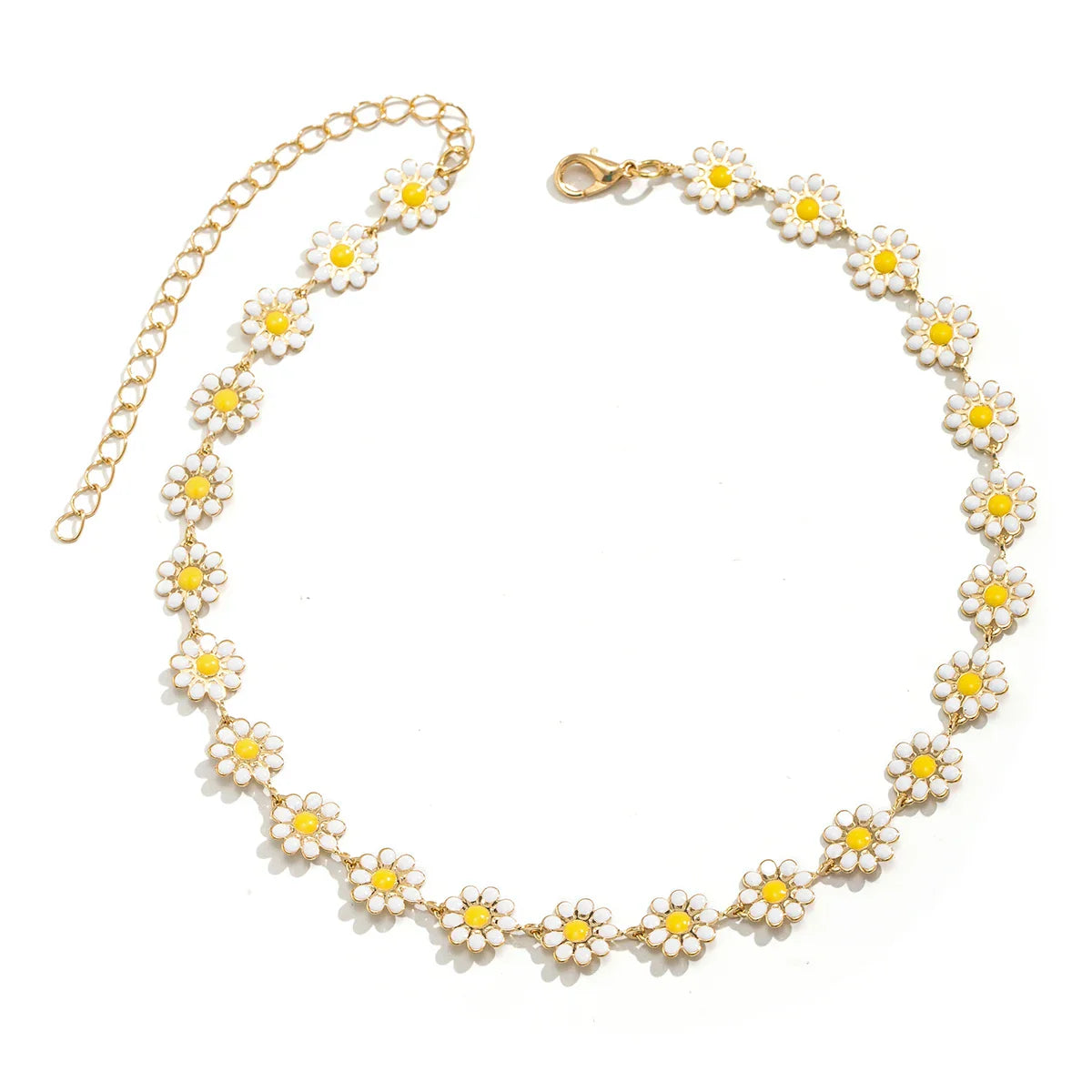 Collar Gargantilla Colgante Flores de Margarita