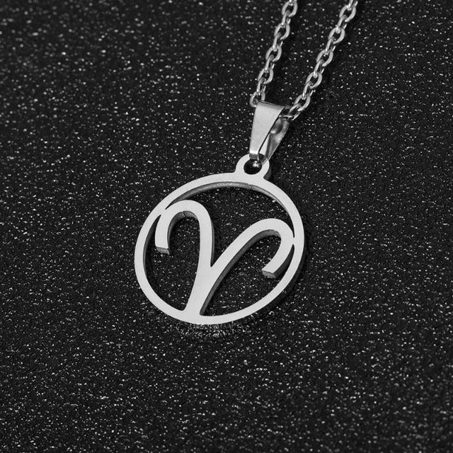 Collier Signe du Zodiaque - Pendentif  12 Constellations