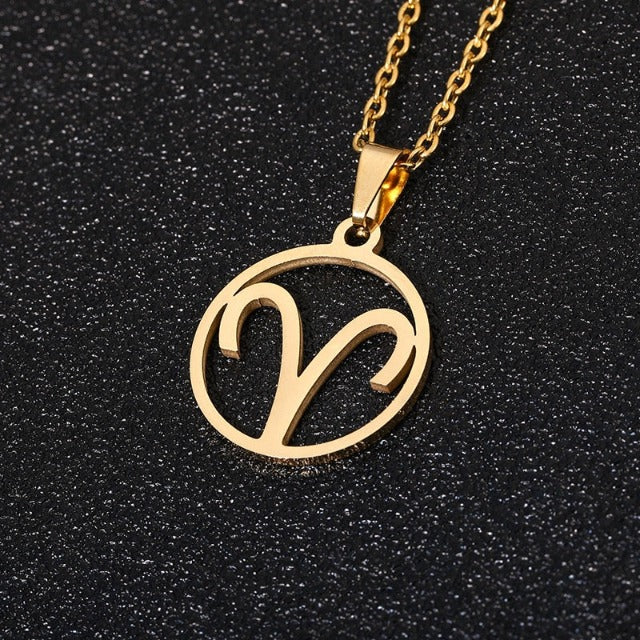 Collier Signe du Zodiaque - Pendentif  12 Constellations