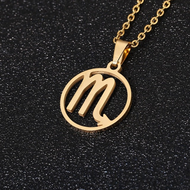 Collier Signe du Zodiaque - Pendentif  12 Constellations