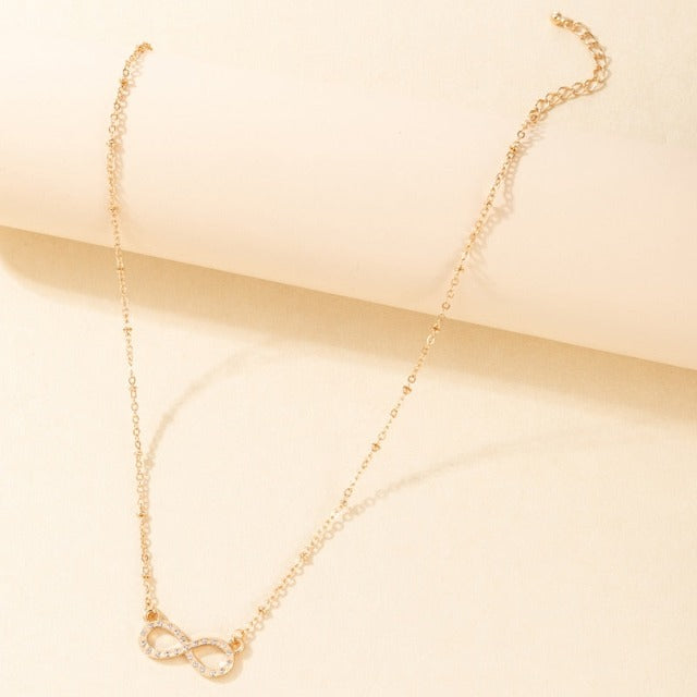 Infinity Symbol Pendant Necklace for Women Gold