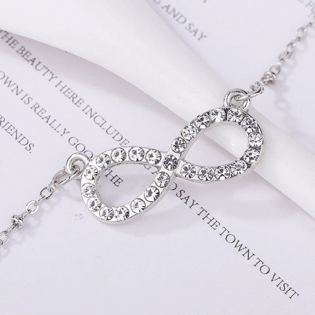 Infinity Symbol Pendant Necklace for Women Silver
