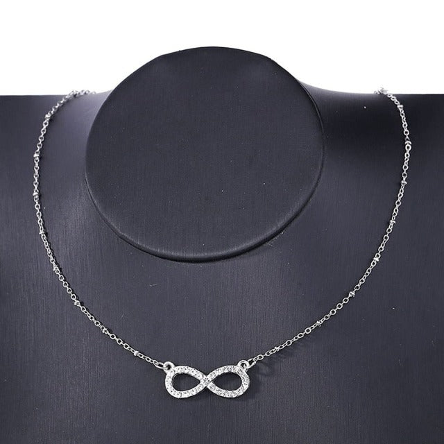 Infinity Symbol Pendant Necklace for Women Silver