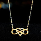 Infinity Symbol Necklace Pendant Woman Heart