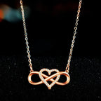 Infinity Symbol Necklace Pendant Woman Heart