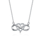 Infinity Symbol Necklace Women's Silver Pendant