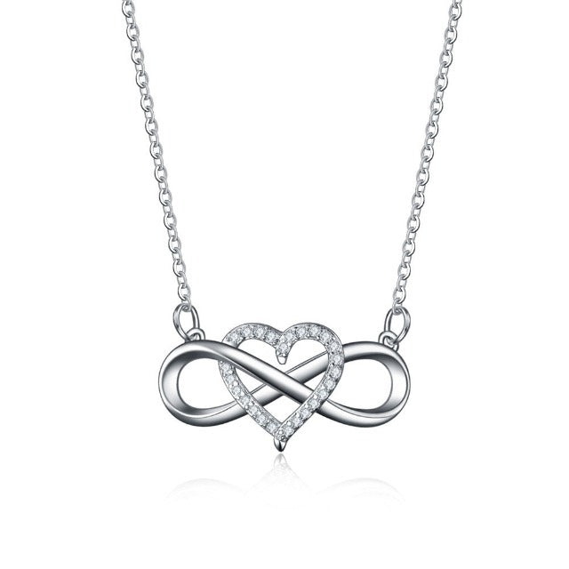 Infinity Symbol Necklace Women's Silver Pendant
