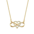 Infinity Symbol Necklace Women's Gold Pendant