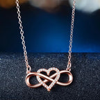 Infinity Symbol Necklace Pendant Woman Heart