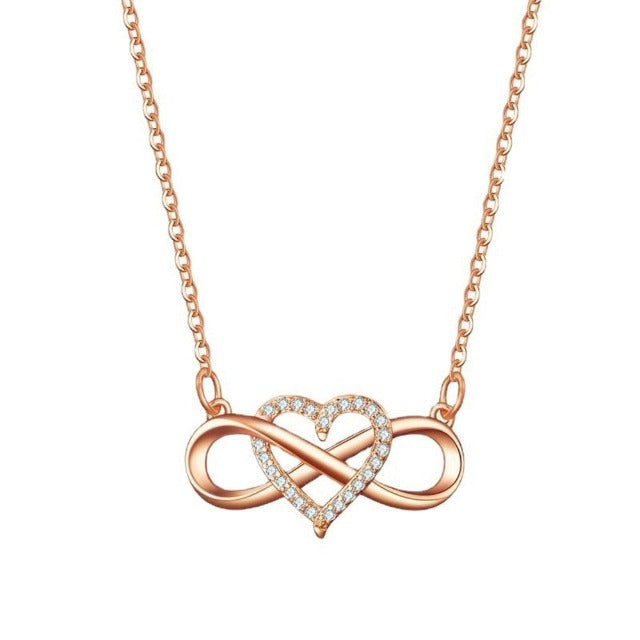 Infinity Symbol Necklace Women's Rose Gold Pendant