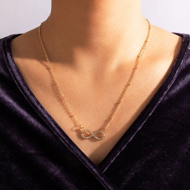 Infinity Symbol Pendant Necklace for Women Gold