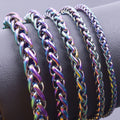 Twisted rainbow necklace