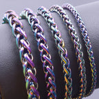 Twisted rainbow necklace