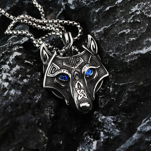 Fenrir Wolf Viking Necklace