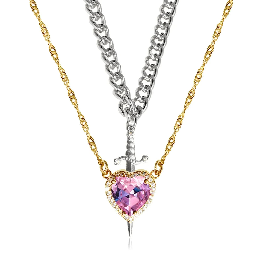 Colliers Couples Pendentif Epée et Coeur