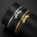 Double angel wings bracelet