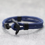 Double black anchor bracelet