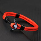 Double black anchor bracelet