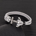 Pulsera doble con ancla para hombre 