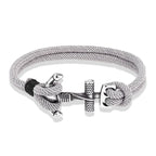 Pulsera doble con ancla para hombre 