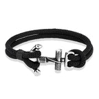 Pulsera doble con ancla para hombre 