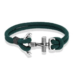 Bracelet double ancre homme vert