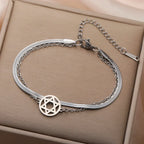 Double bracelet with the Star of David, a Jewish symbol 