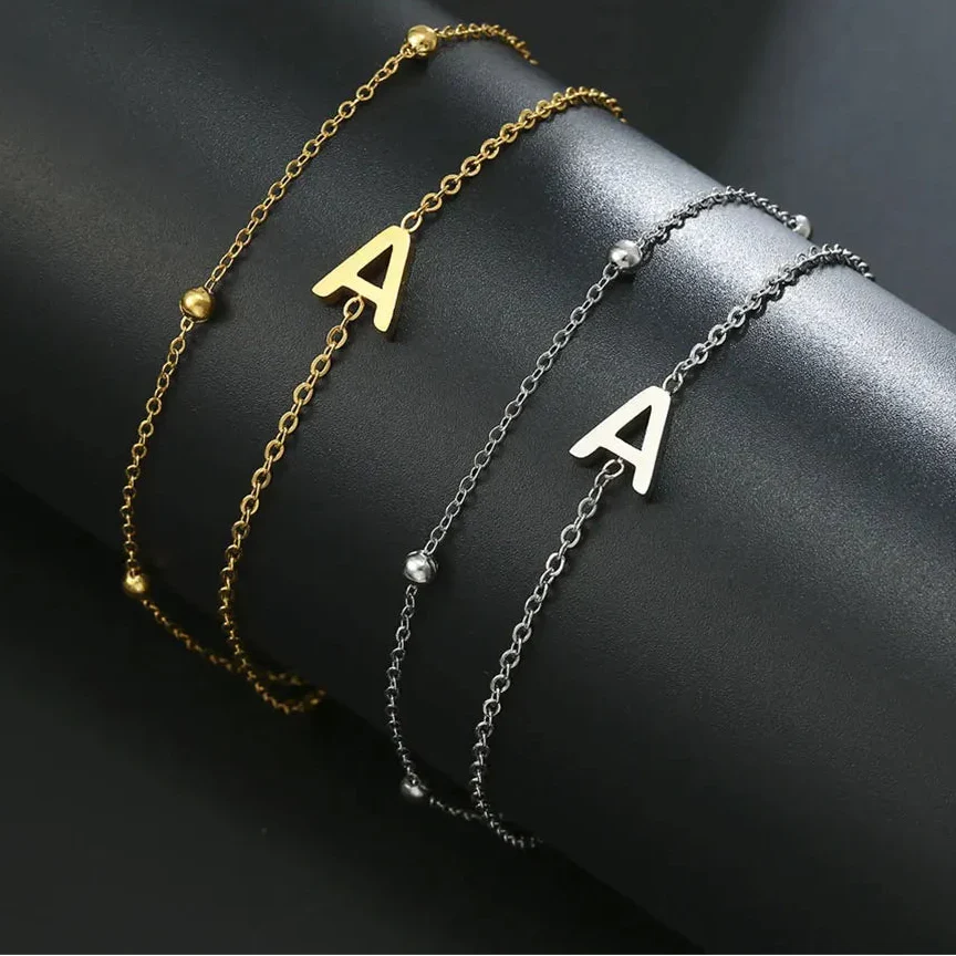 Double initial letter bracelet