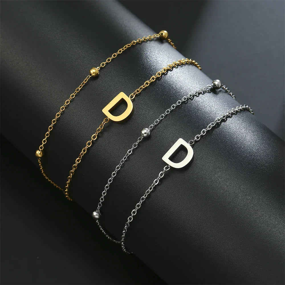 Double initial letter bracelet