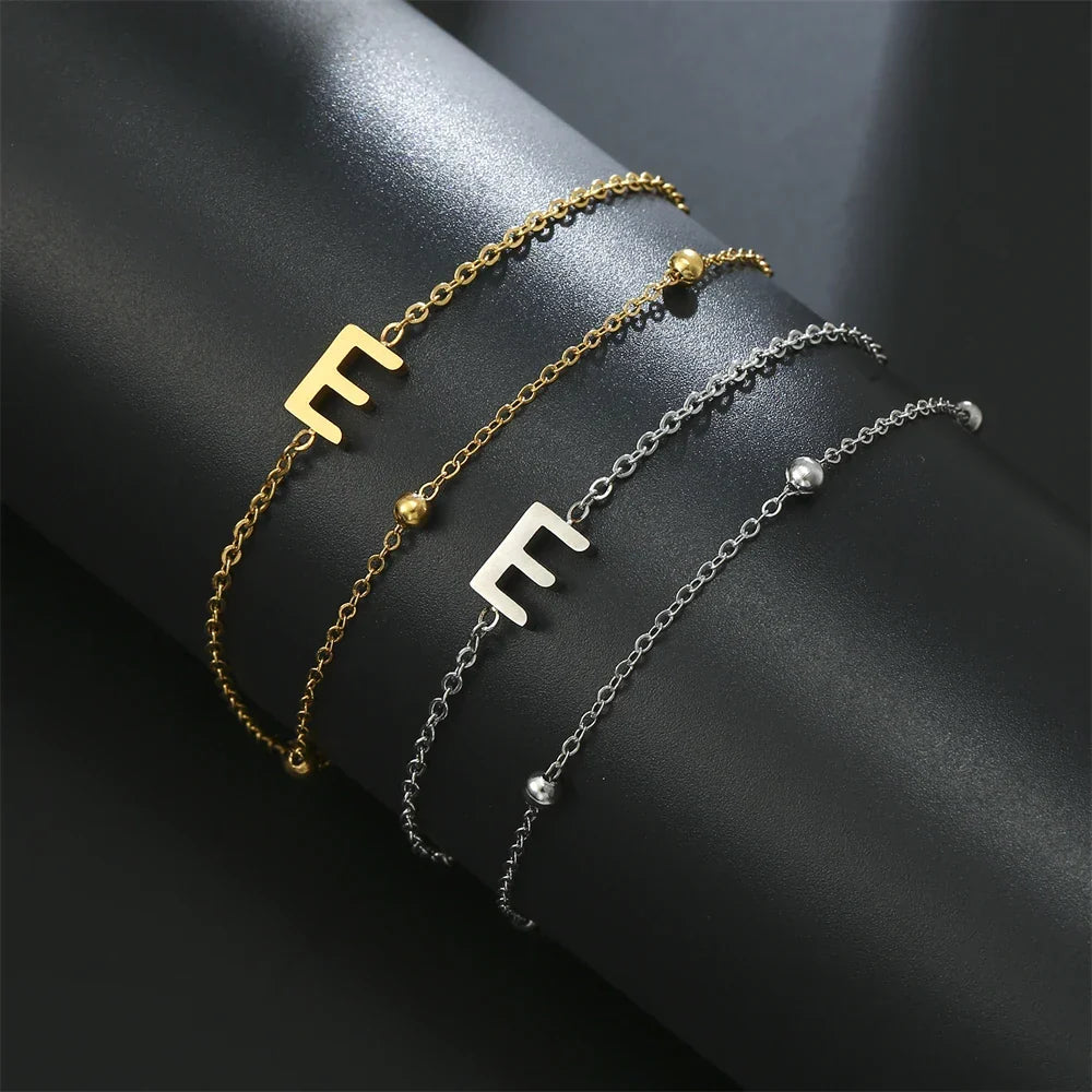Double initial letter bracelet