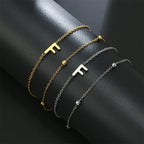 Double initial letter bracelet