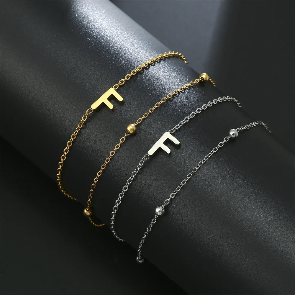 Double initial letter bracelet
