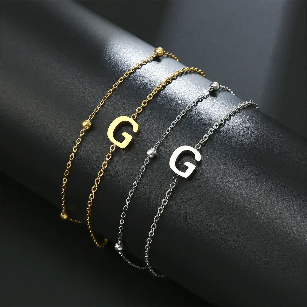 Double initial letter bracelet