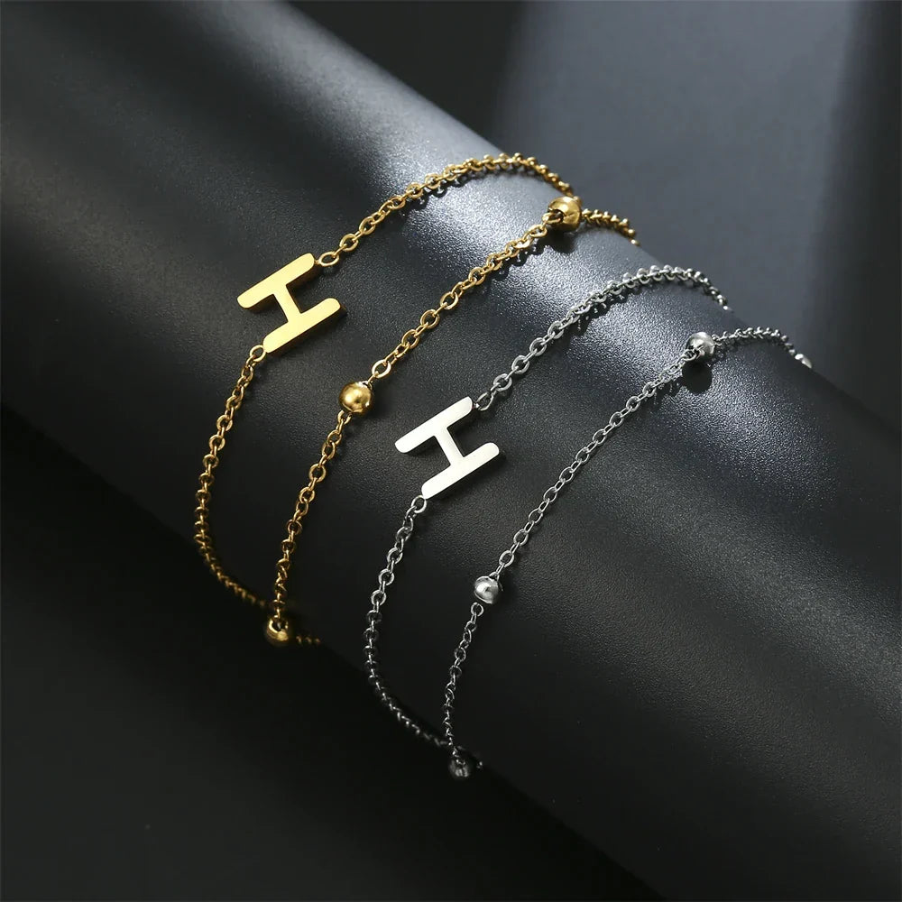 Double initial letter bracelet