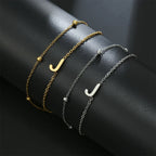 Double initial letter bracelet