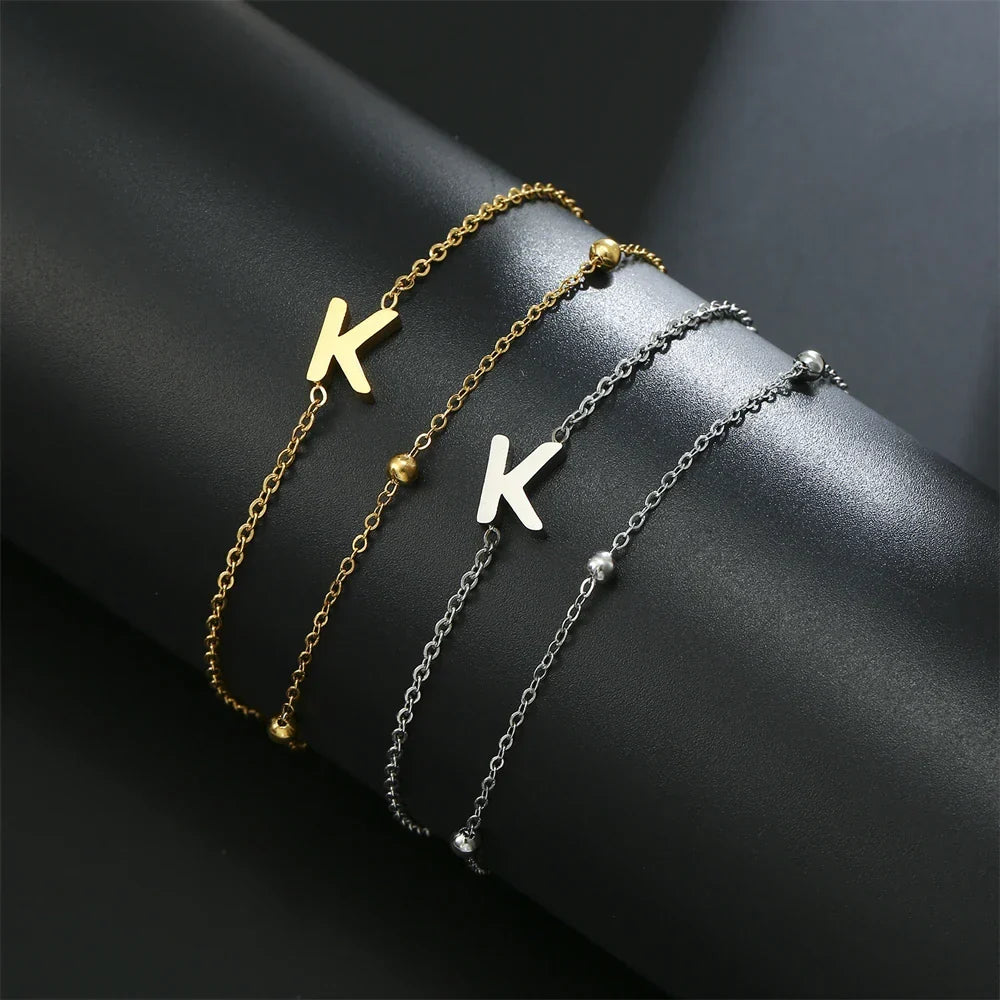 Double initial letter bracelet