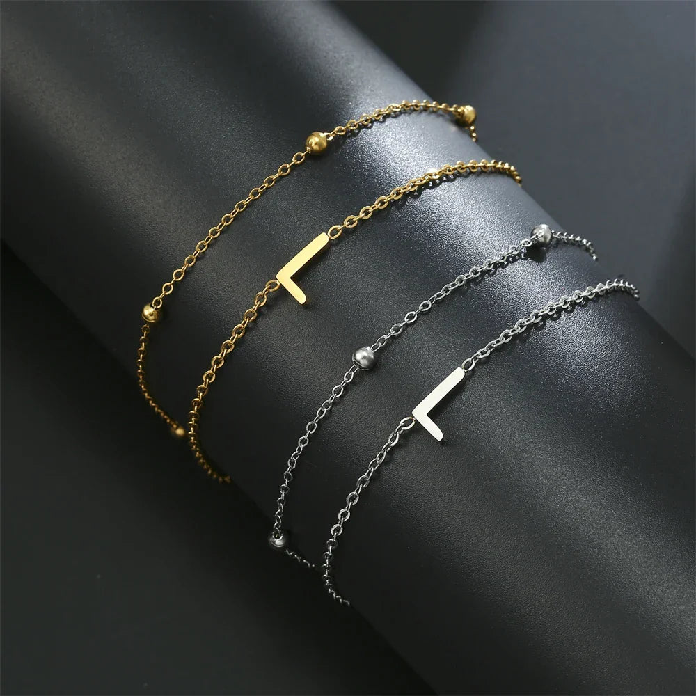 Double initial letter bracelet
