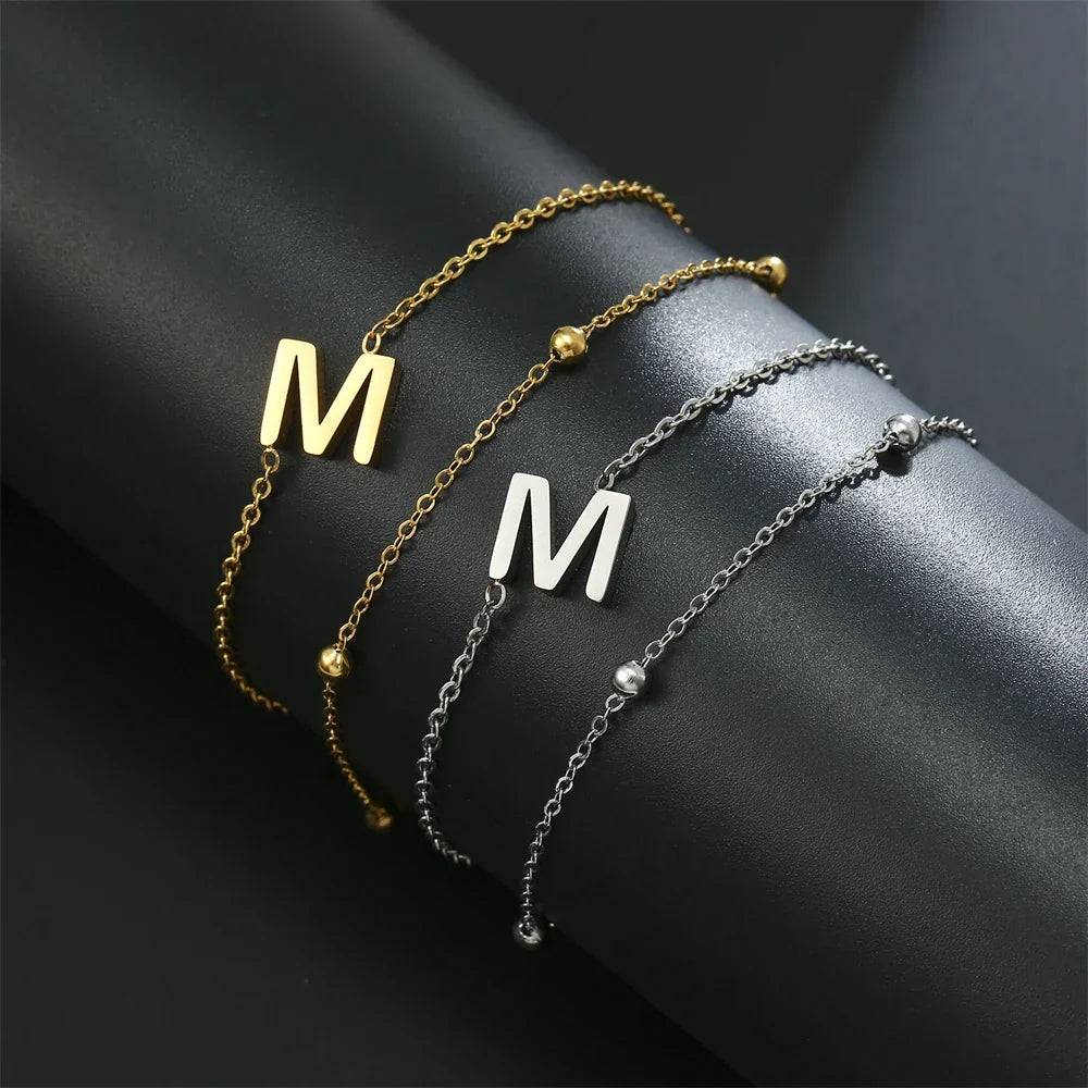 Double initial letter bracelet