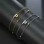Double initial letter bracelet