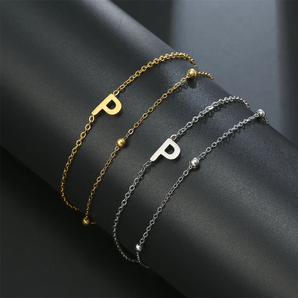 Double initial letter bracelet