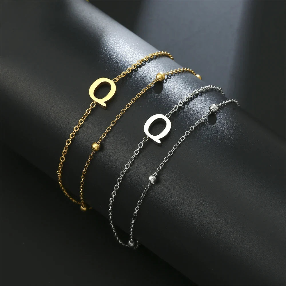 Double initial letter bracelet