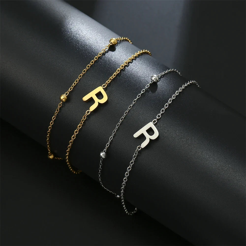 Double initial letter bracelet