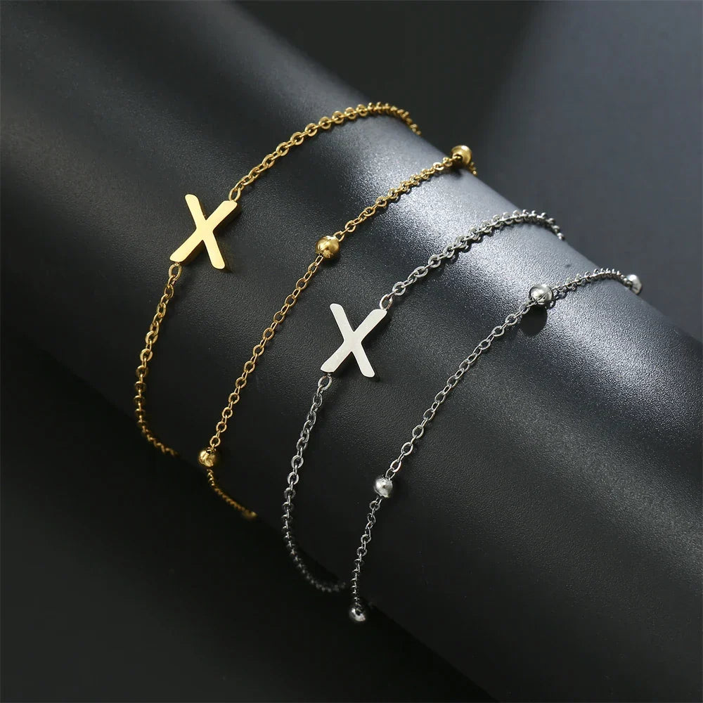 Double initial letter bracelet
