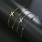 Double initial letter bracelet