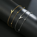 Double initial letter bracelet
