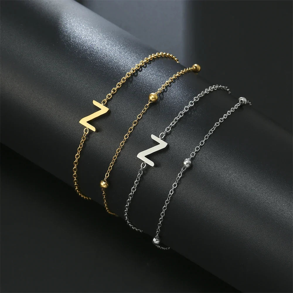 Double initial letter bracelet