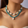 Collar doble de concha cauri