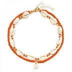 Collar doble de concha cauri